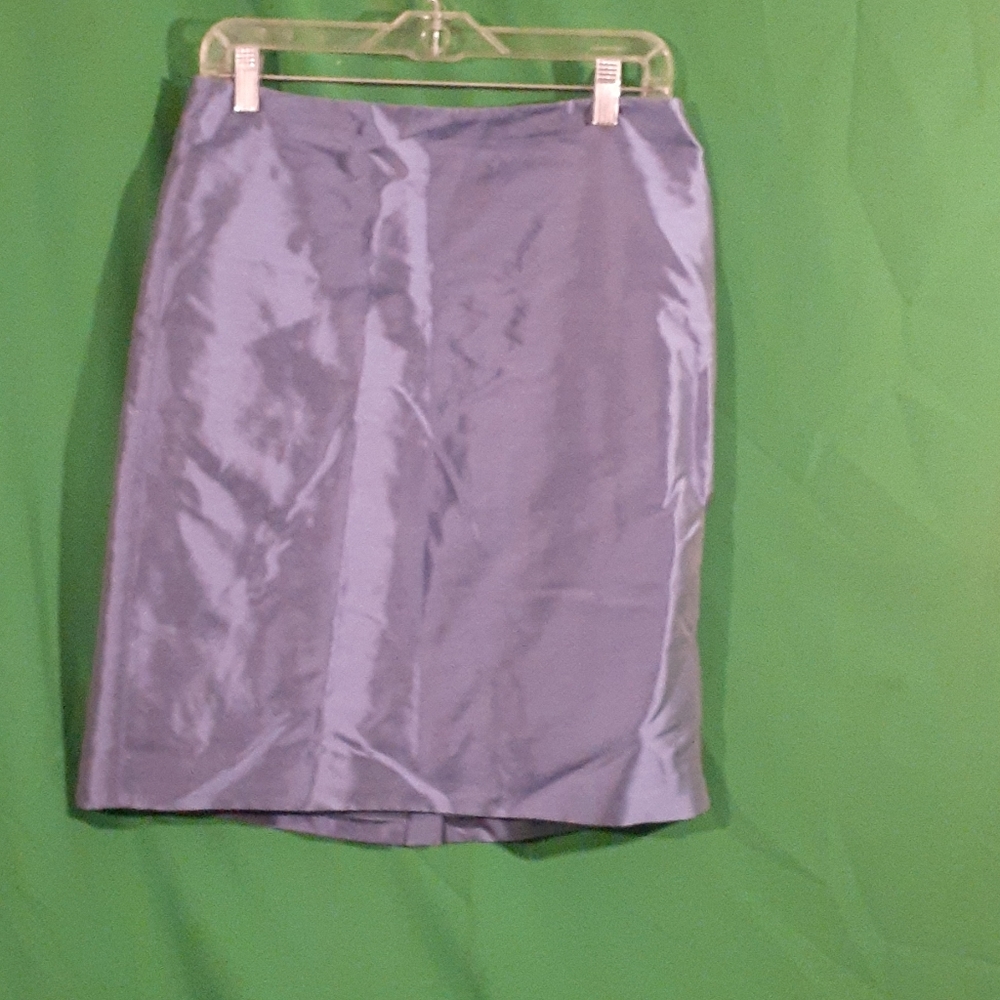 Anne Klein suit 6P wool and silk shiny skirt